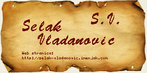 Selak Vladanović vizit kartica